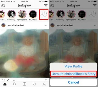 Come disattivare laudio della storia di Instagram di un utente