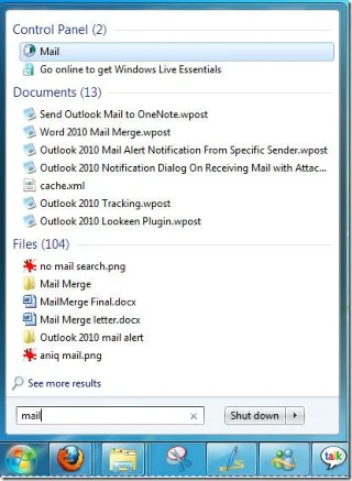 Outlook 2010-Suchindizierung