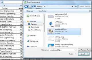 Hintergrundbild in Excel 2010 einfügen
