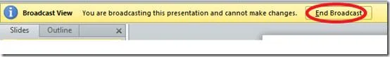 PowerPoint 2010 Broadcast-Funktion