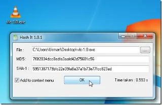 HashIt 是一款簡單的應用程式完整性檢查器