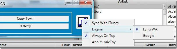 LyricToy – Download iTunes-songteksten