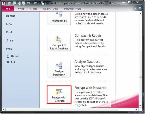 Access 2010-Datenbank mit Kennwort schützen (Verschlüsseln/Entschlüsseln)