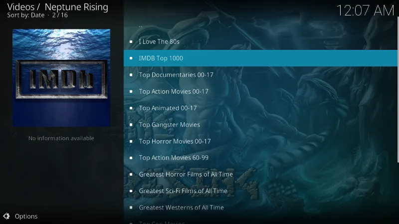 Componente aggiuntivo Neptune Rising per Kodi: un nuovo fork di Covenant