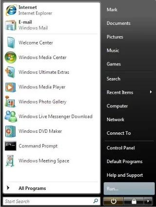 Cómo restaurar el comando Ejecutar en Windows Vista o Windows XP