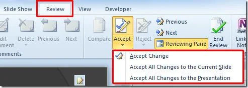 Vergleichen Sie zwei Präsentationen in PowerPoint 2010