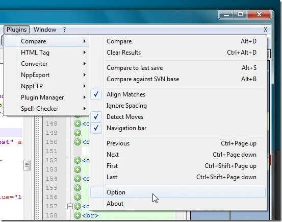 如何在 Notepad++ 中比較兩個文件