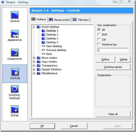 Dexpot – Gestor de escritorios virtuales gratuito para Windows
