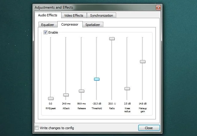 在 VLC 播放器中啟用壓縮工具來修復動作聲音大而對話聲音小的電影