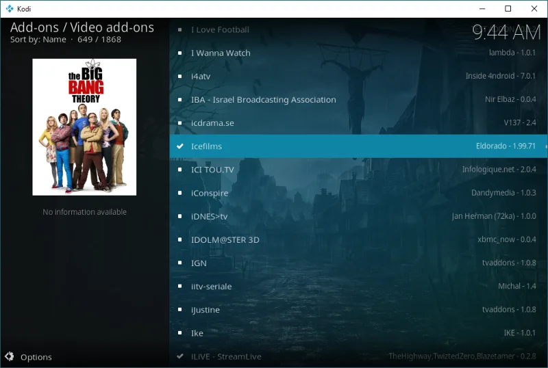 Дополнение Icefilms для Kodi — смотрите фильмы и сериалы на Kodi