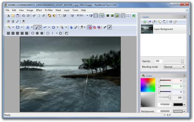 Modifica le immagini con livelli ed effetti utilizzando RealWorld Paint.COM
