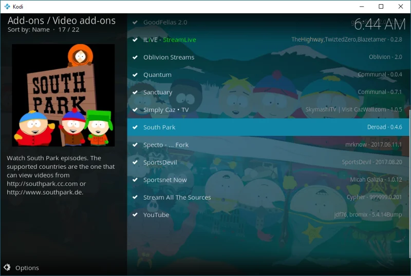 Дополнение South Park для Kodi: руководство по установке и обзор