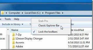 在 Windows 7 資源管理器中新增「上一層」或「按一下返回」按鈕