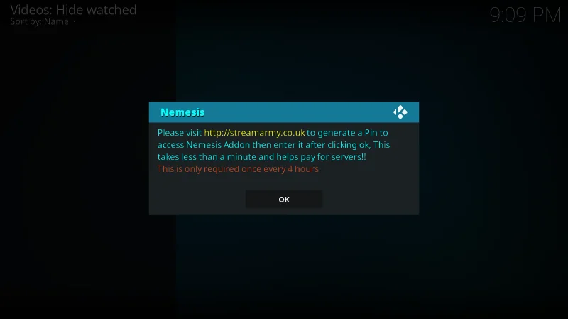 Componente aggiuntivo Nemesis Kodi: come installare Nemesis su Kodi