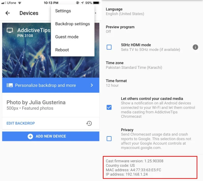 Cómo forzar la actualización de Chromecast