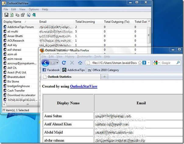Statistiken zu Outlook-E-Mails mit Outlook StatView anzeigen