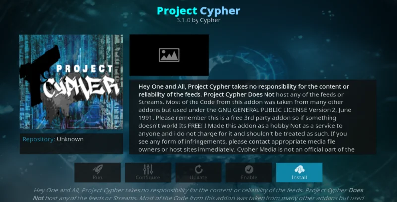 Project Cypher für Kodi: So installieren Sie das Project Cypher Kodi-Add-on