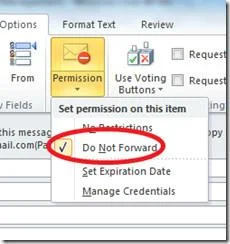 Outlook 2010: Verwaltung von Informationsrechten