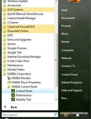 Eliminar el Panel de control de Nvidia del menú contextual del botón derecho