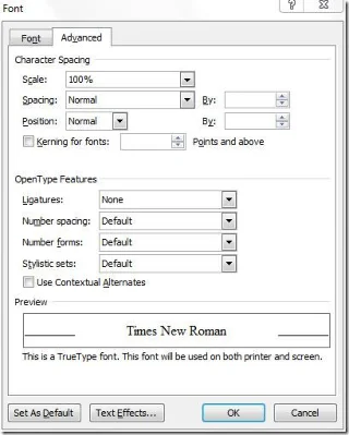Ändern Sie die Standardschriftarten und -stile in Word 2010