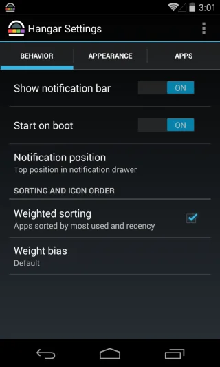 Hangar: accedi alle app utilizzate di frequente dal cassetto delle notifiche