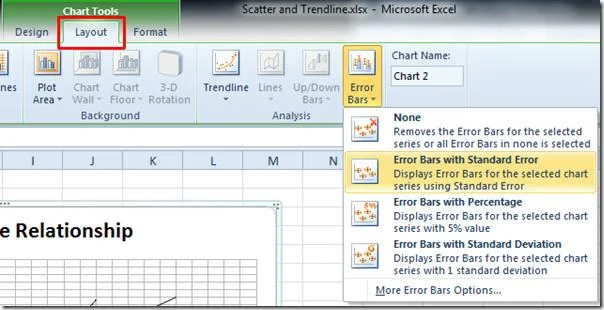 Excel 2010: Fehlerbalken