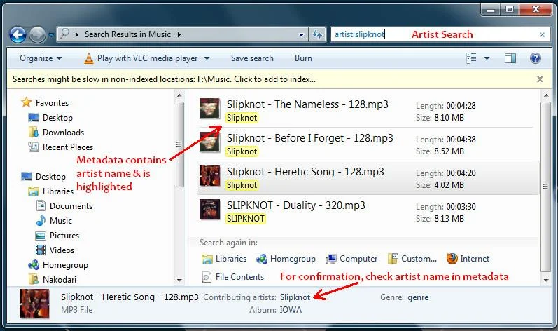 Windows 7：在 Windows 資源管理器中以元資料搜尋媒體