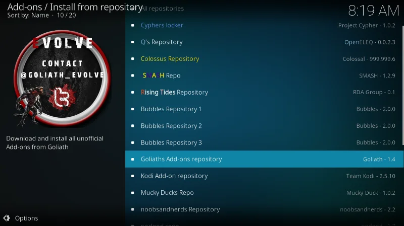 Дополнение PICASSO Kodi, альтернатива Evolve – установка и пошаговое руководство