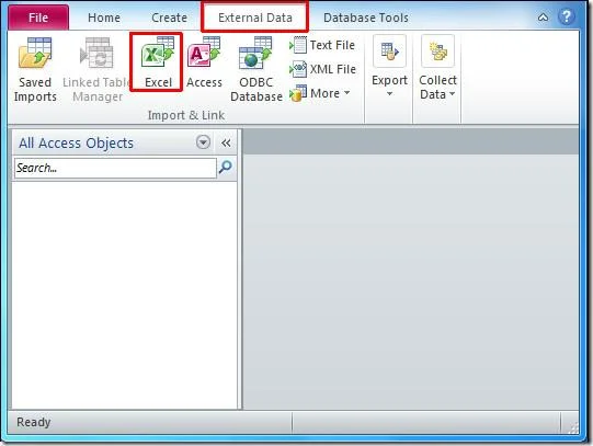 Access 2010: Importa foglio di lavoro da Excel 2010