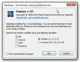 Desktops 是微軟的 Windows 虛擬桌面管理器