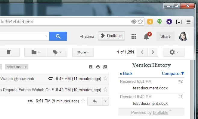 Anhangsversionen in Gmail-Threads anzeigen und vergleichen [Chrome]