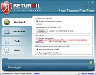 Returnil Virtual System 2010: virtualice su sistema