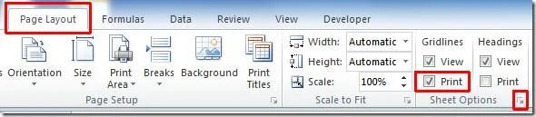 Excel 2010: Gitternetzlinien ändern, entfernen, drucken
