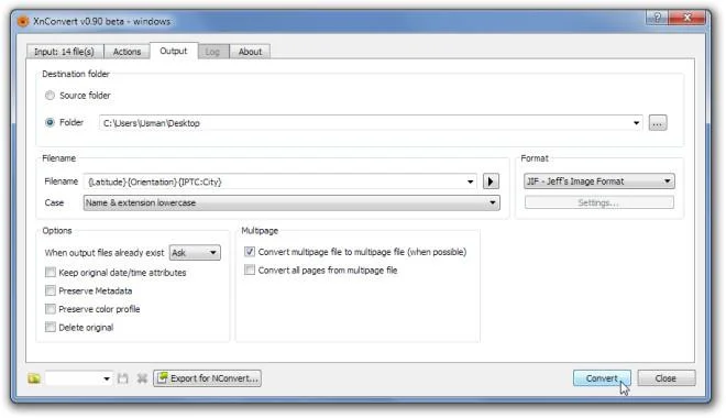 XnConvert – Applica effetti e converti formati di file immagine