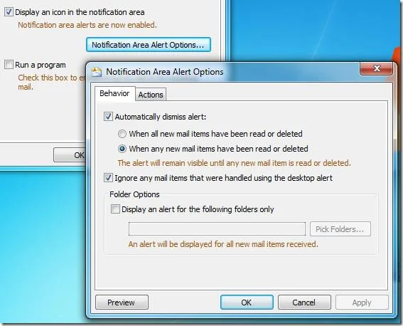 Mail Alert: E-Mail-Benachrichtigung für Outlook 2010