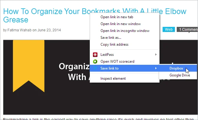 Ballloon: archivia articoli, immagini e PDF in Dropbox o Google Drive [Chrome]