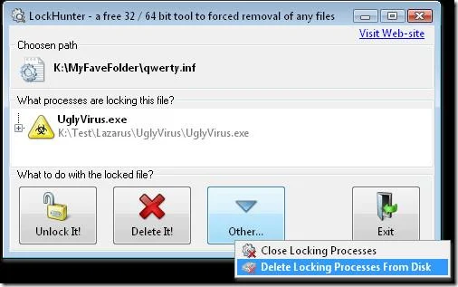 Eliminar archivos bloqueados y procesos bloqueados de Windows