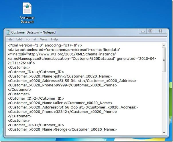 Access 2010-Tabelle in XML-Datendatei exportieren