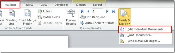 Seriendruck in Word 2010