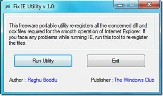 Reparar y reparar Internet Explorer 8 con Fix IE Utility