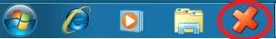 在 Windows 7 中按一下關閉所有開啟的窗口