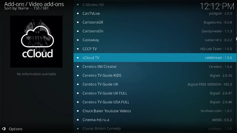 Дополнение CCloud TV для Kodi — установка и пошаговое руководство
