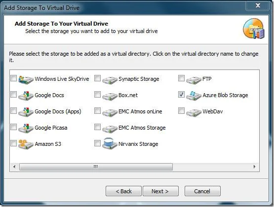 透過 Windows 資源管理器虛擬網路磁碟機備份到 Azure Blob 存儲