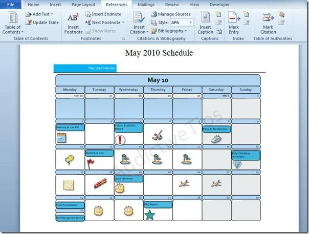 Visio-Zeichnung in Word 2010-Dokument einbetten