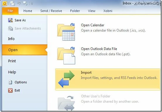 Importieren Sie den Google- und AOL-Kalender in Outlook 2010