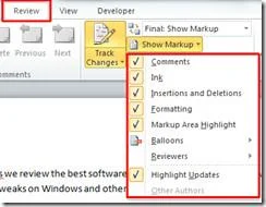 Änderungen im Word 2010-Dokument nachverfolgen