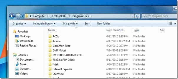 在 Windows 7 資源管理器中新增「上一層」或「按一下返回」按鈕