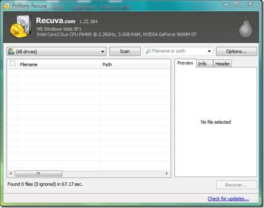 Recupera gratuitamente dati, file o foto cancellati con Recuva