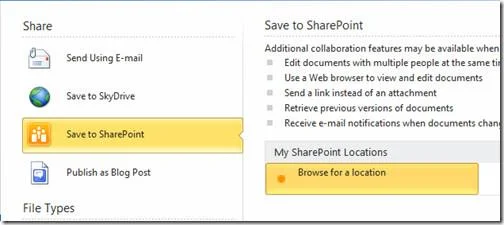 Techniken zur Dokumentfreigabe in Word 2010