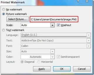 Wasserzeichen in Word 2010